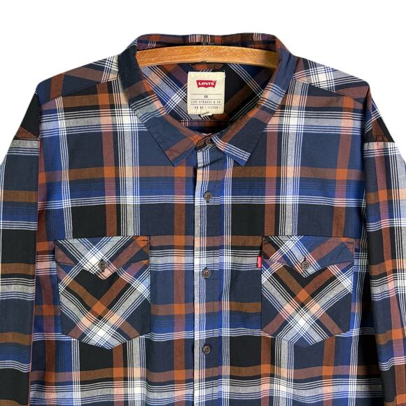 LEVIS Casual Dress Button Front Long Sleeve Shirt Mens Size XXL - Picture 2 of 11